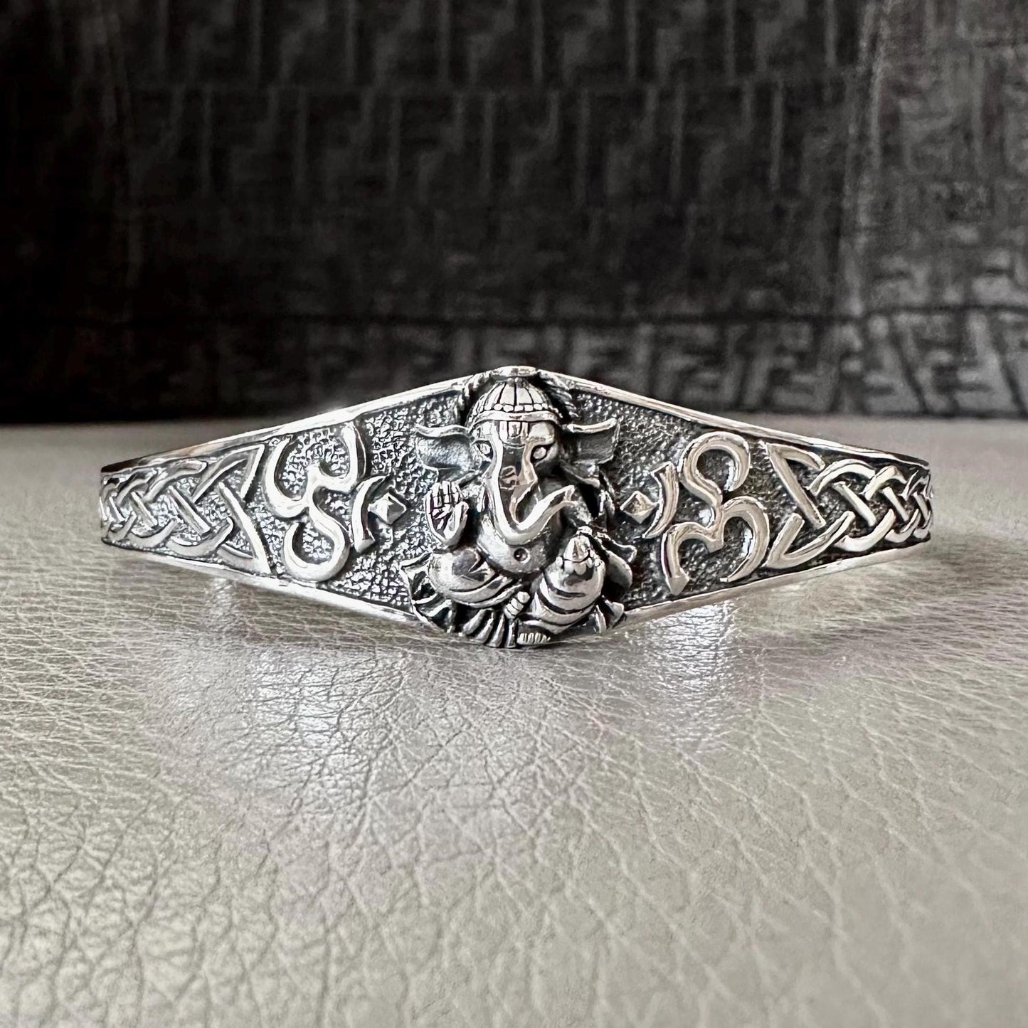 Ganesha Hinduism Elephant God Ganapati Hindi Deity Cuff Bracelet