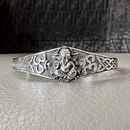 Ganesha Hinduism Elephant God Ganapati Hindi Deity Cuff Bracelet