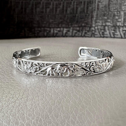 Thai Style Elephant Cuff Bracelet