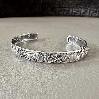 Thai Style Elephant Cuff Bracelet