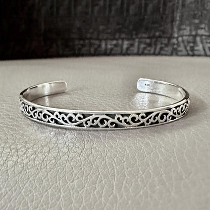 Bali Floral Hindi Flower Fashion Cuff Bracelet