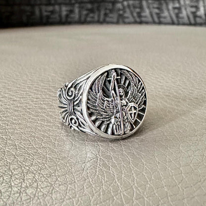 Archangel Saint Michael Guardian Angel Christian Ring