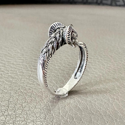 Goat Head Spiritual Animal Symbol of Christ Ring