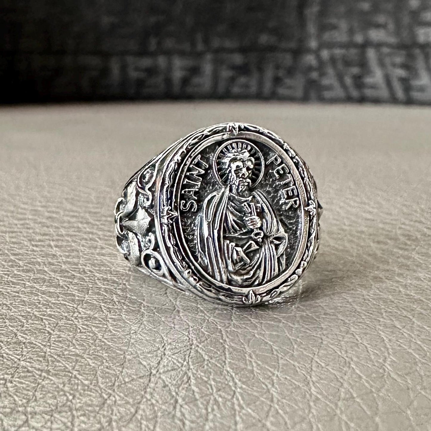 Saint Peter Christian Jesus Roman Catholi Ring
