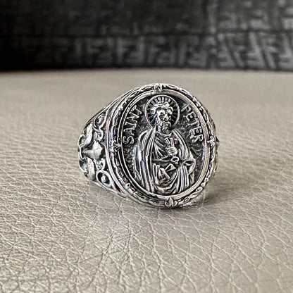 Saint Peter Christian Jesus Roman Catholi Ring