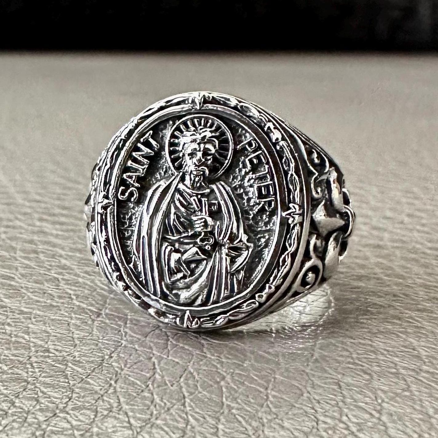 Saint Peter Christian Jesus Roman Catholi Ring
