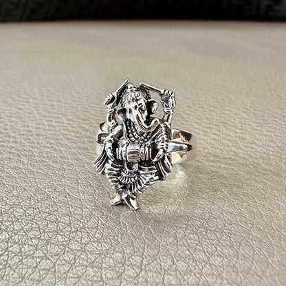 Ganesha Hinduism Elephant Head God Ganapati Hindi Deity Ring