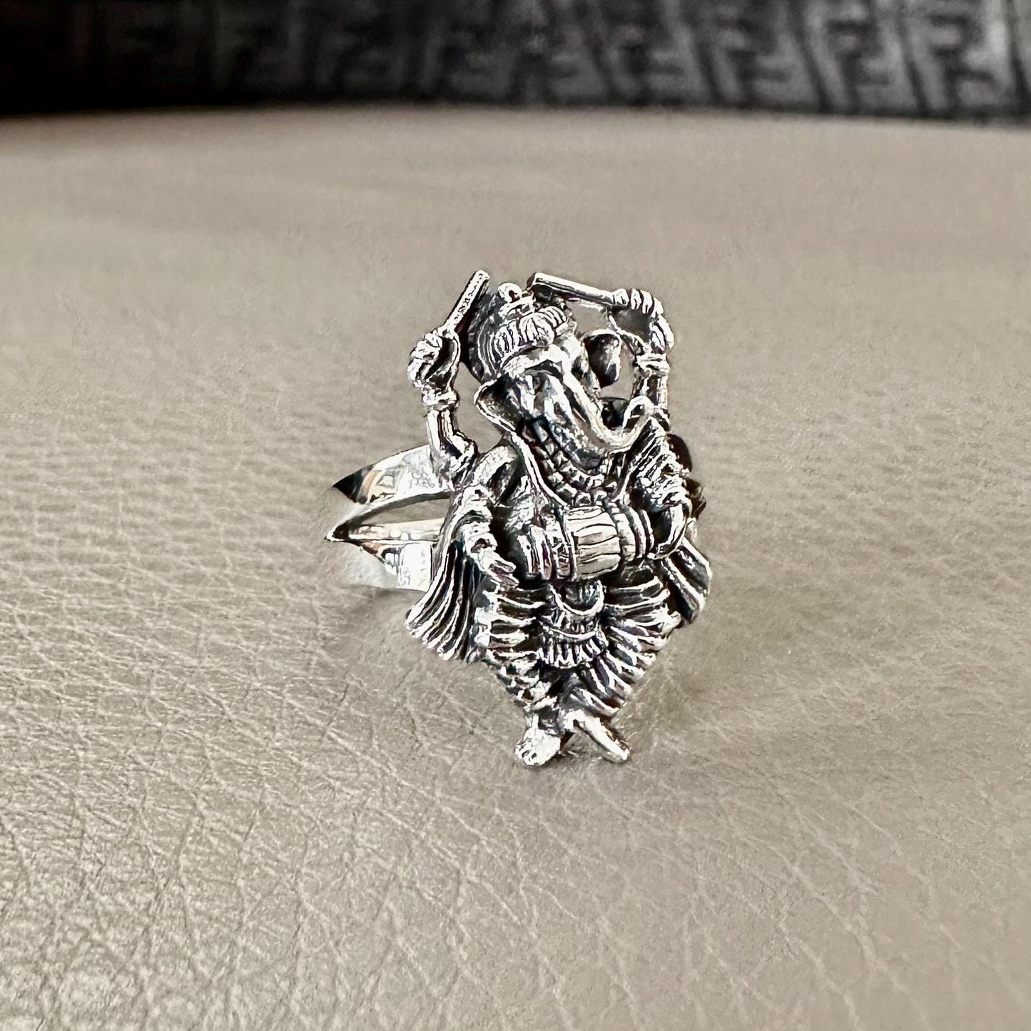 Ganesha Hinduism Elephant Head God Ganapati Hindi Deity Ring