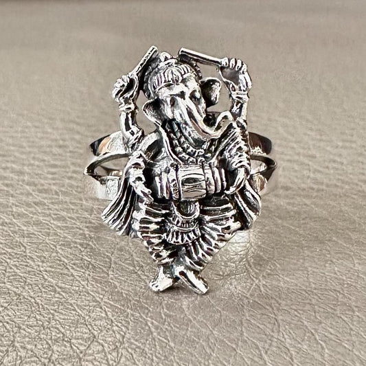 Ganesha Hinduism Elephant Head God Ganapati Hindi Deity Ring