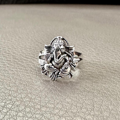 Ganesha Hinduism Elephant Head God Ganapati Hindi Deity Ring
