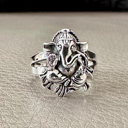 Ganesha Hinduism Elephant Head God Ganapati Hindi Deity Ring