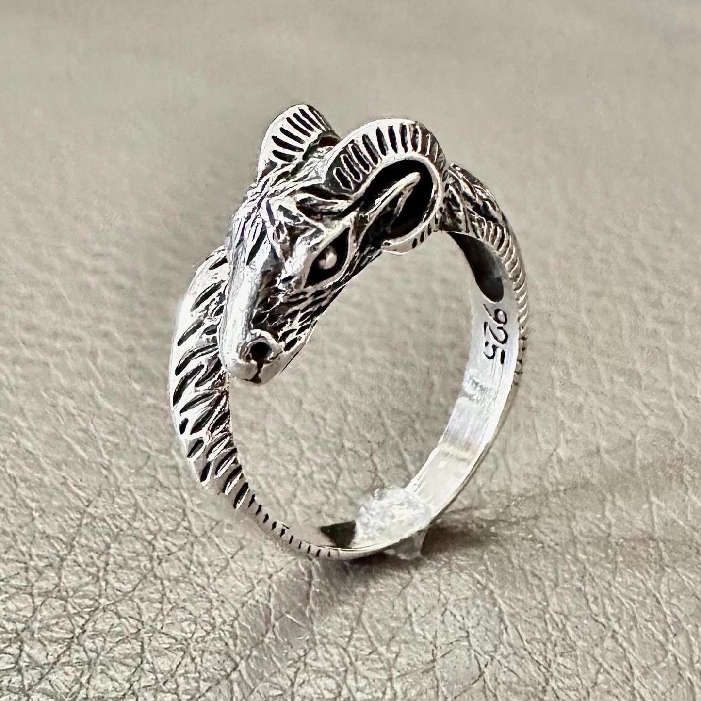 Goat Head Spiritual Animal Symbol of Christ Ring