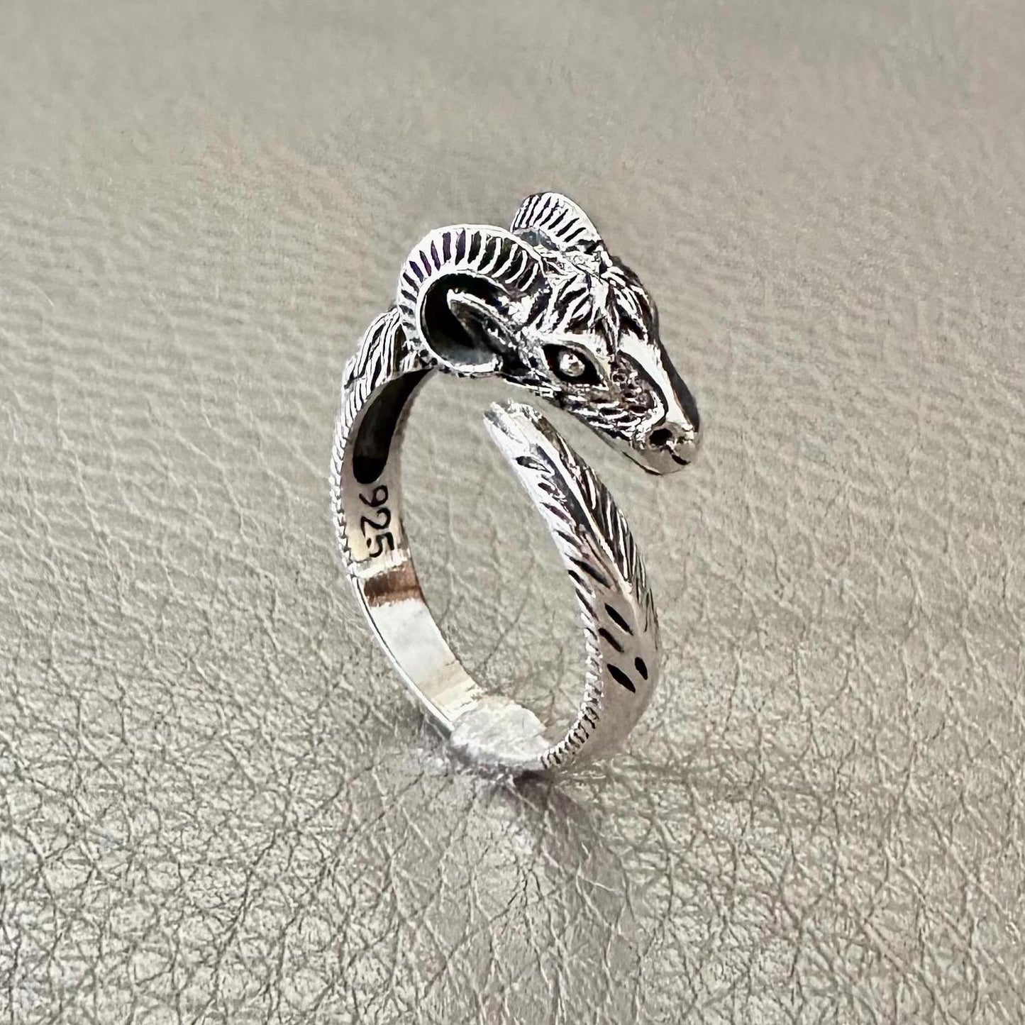Goat Head Spiritual Animal Symbol of Christ Ring