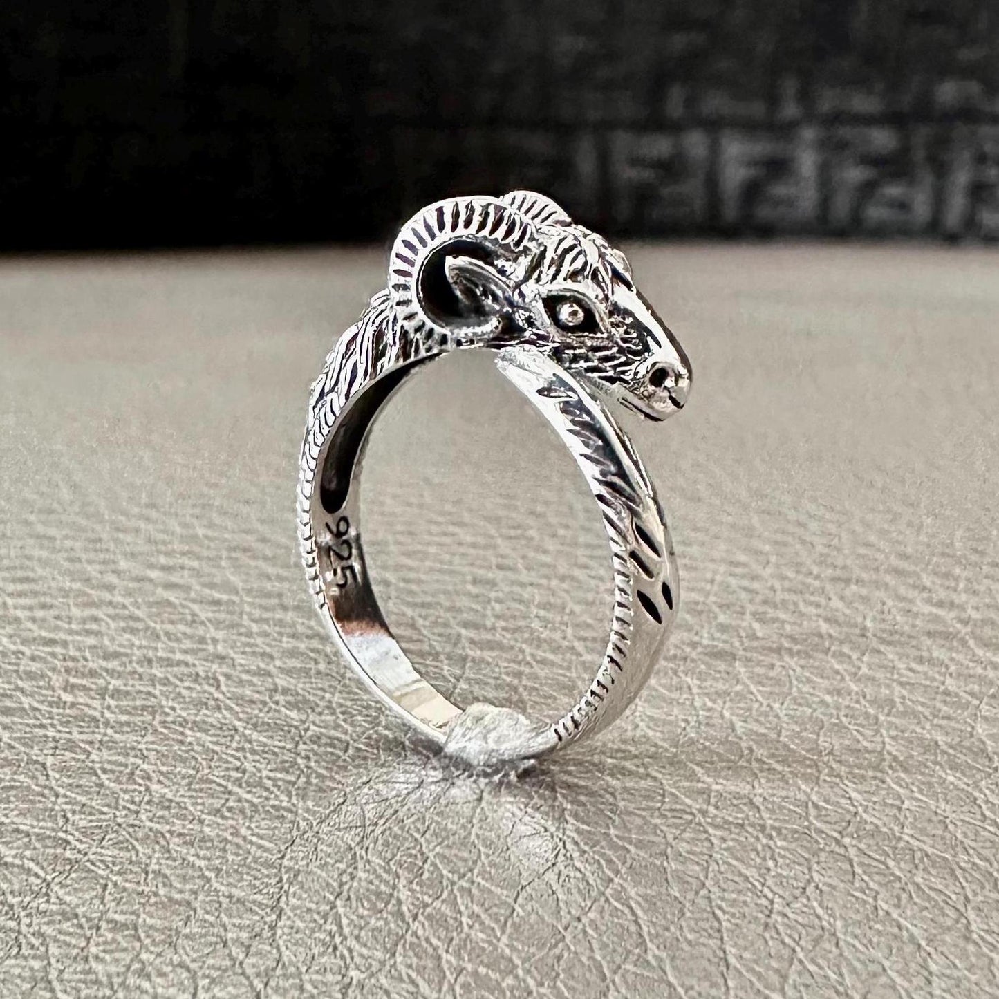 Goat Head Spiritual Animal Symbol of Christ Ring