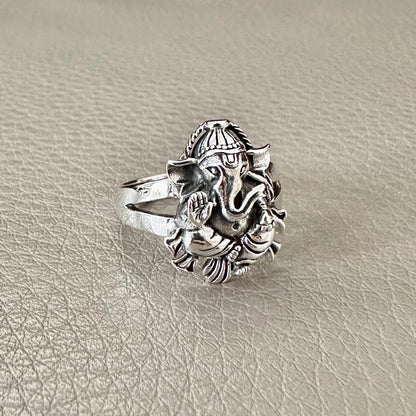 Ganesha Hinduism Elephant Head God Ganapati Hindi Deity Ring
