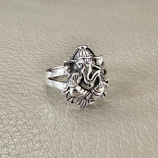 Ganesha Hinduism Elephant Head God Ganapati Hindi Deity Ring