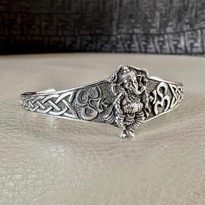 Ganesha Hinduism Elephant God Hindi Deity Cuff Bracelet