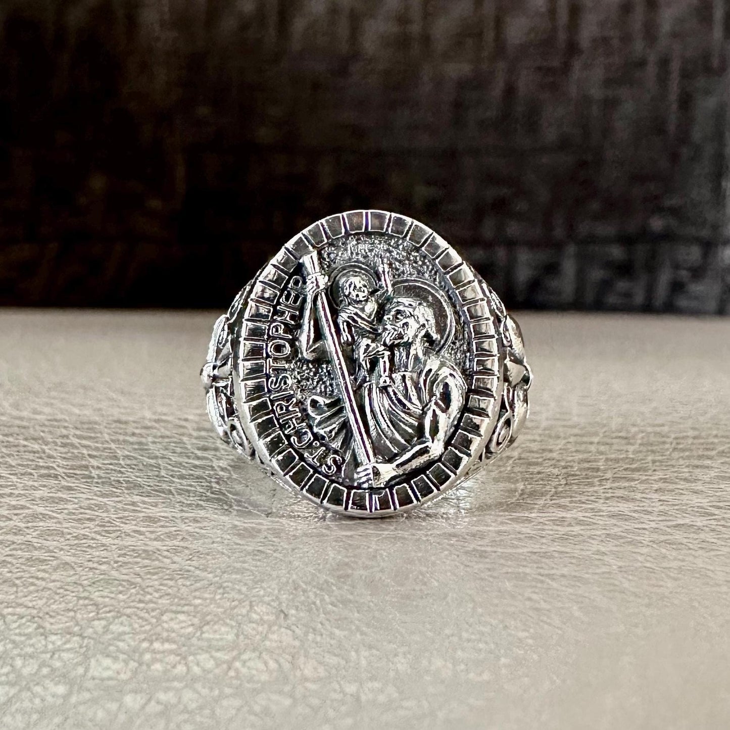 Saint Christopher Traveller Amulet Talisman Ring
