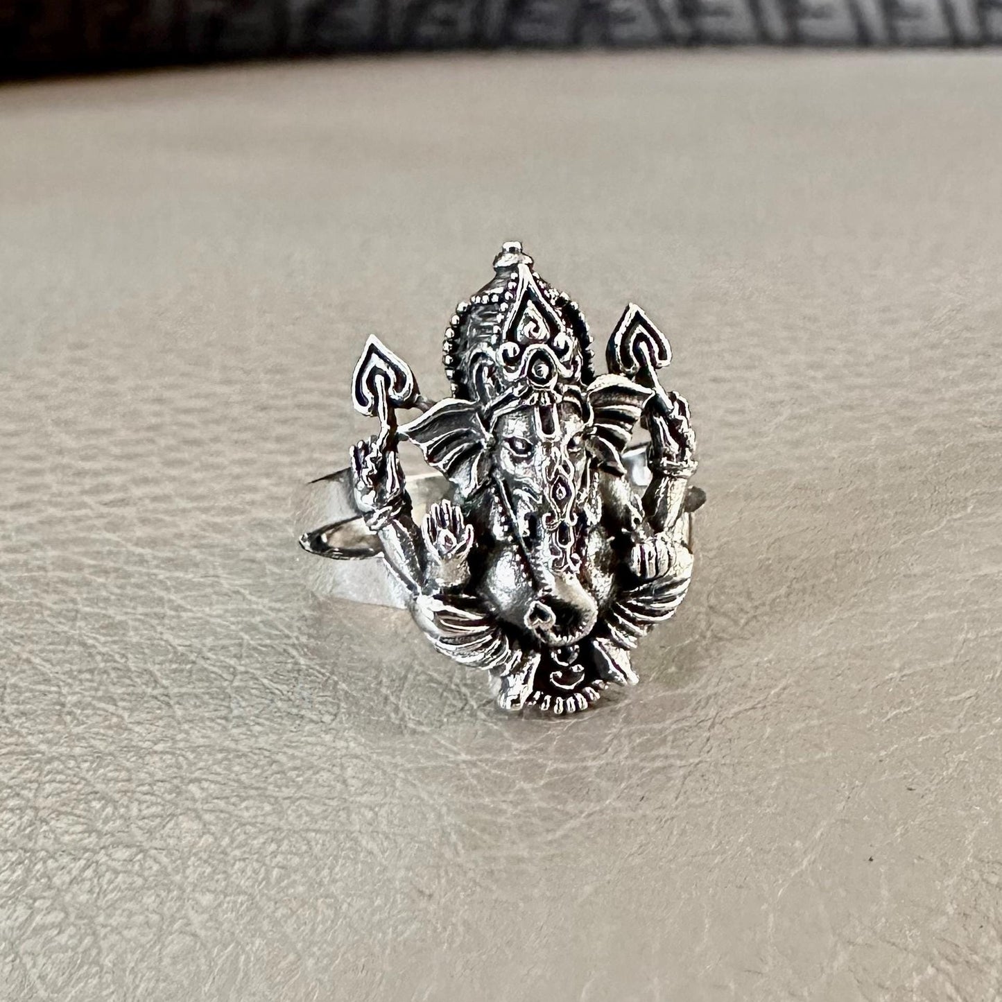 Ganesha Hinduism Elephant Head God Ganapati Deity Ring