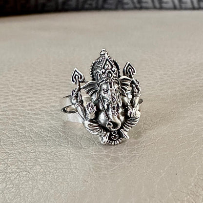 Ganesha Hinduism Elephant Head God Ganapati Deity Ring