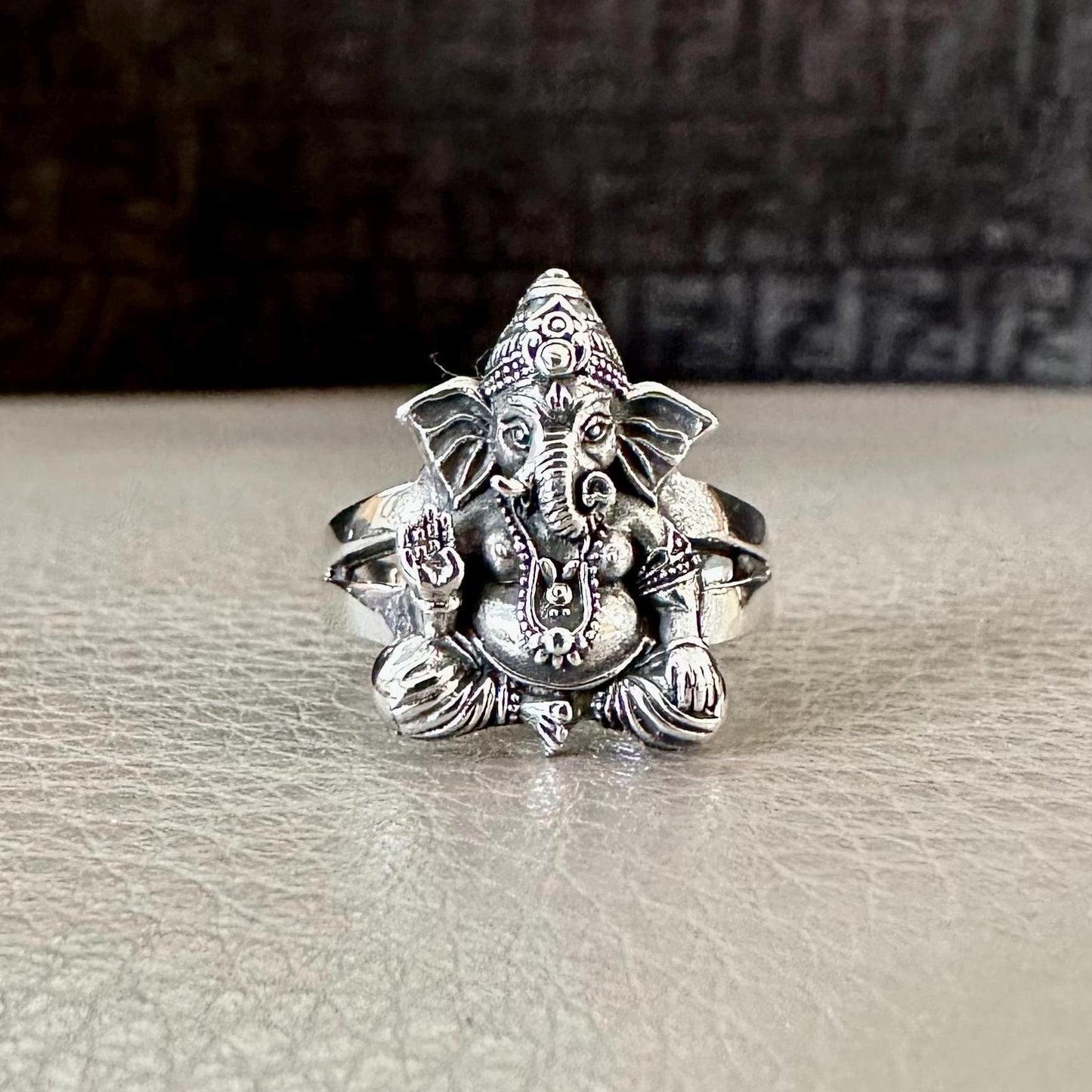 Ganesha Hinduism Elephant Head God Ganapati Deity Ring