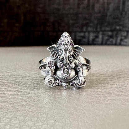 Ganesha Hinduism Elephant Head God Ganapati Deity Ring