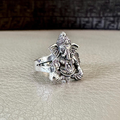 Ganesha Hinduism Elephant Head God Ganapati Deity Ring
