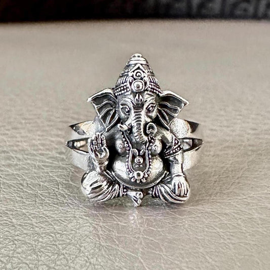 Ganesha Hinduism Elephant Head God Ganapati Deity Ring