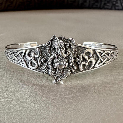 Ganesha Hinduism Elephant God Hindi Deity Cuff Bracelet