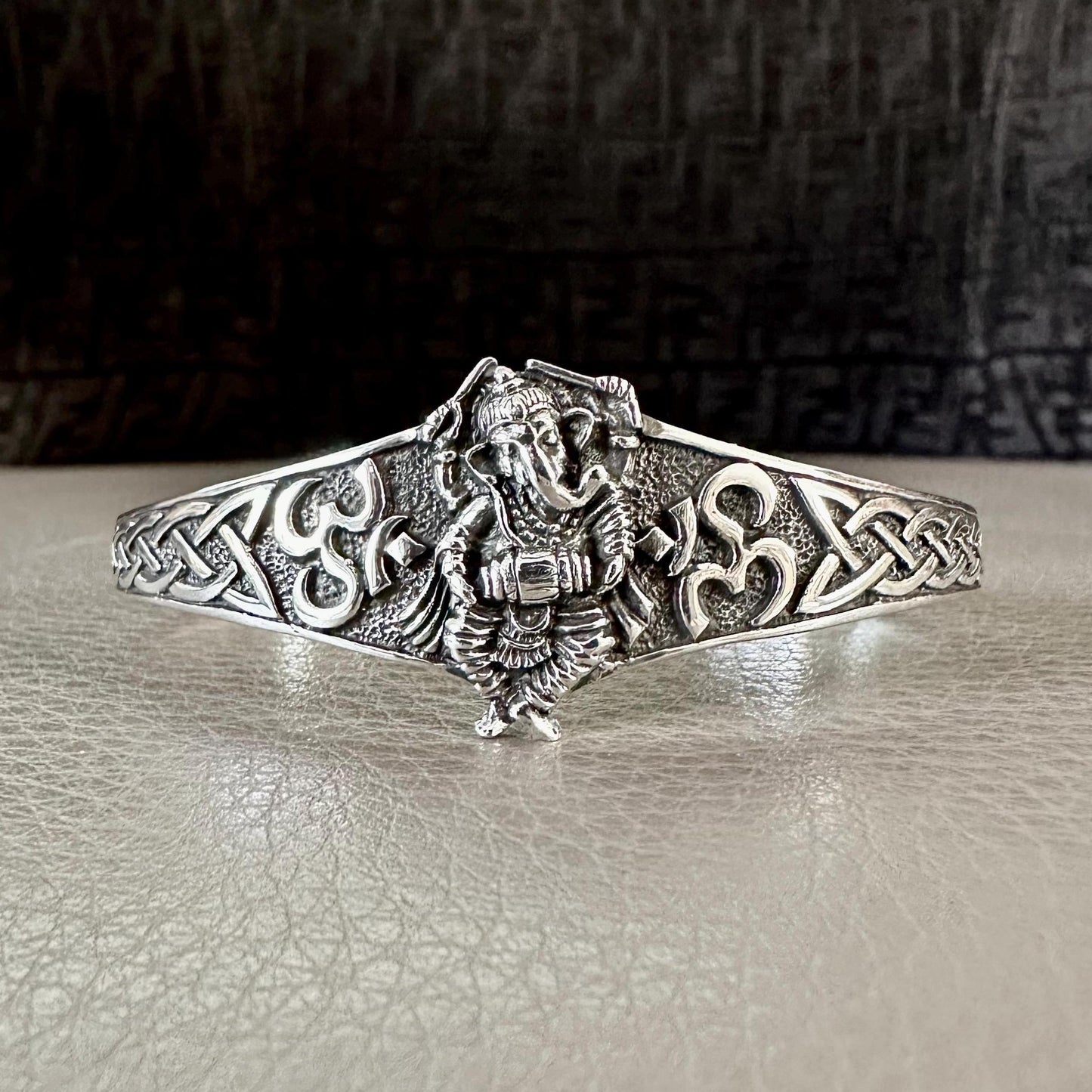 Ganesha Hinduism Elephant God Hindi Deity Cuff Bracelet
