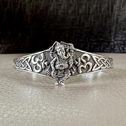 Ganesha Hinduism Elephant God Hindi Deity Cuff Bracelet