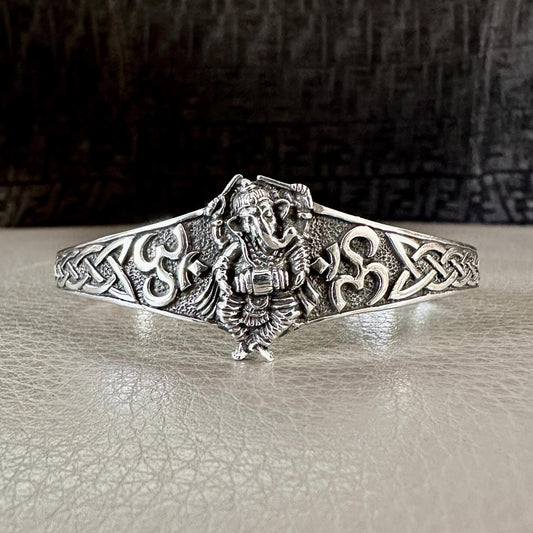 Ganesha Hinduism Elephant God Hindi Deity Cuff Bracelet