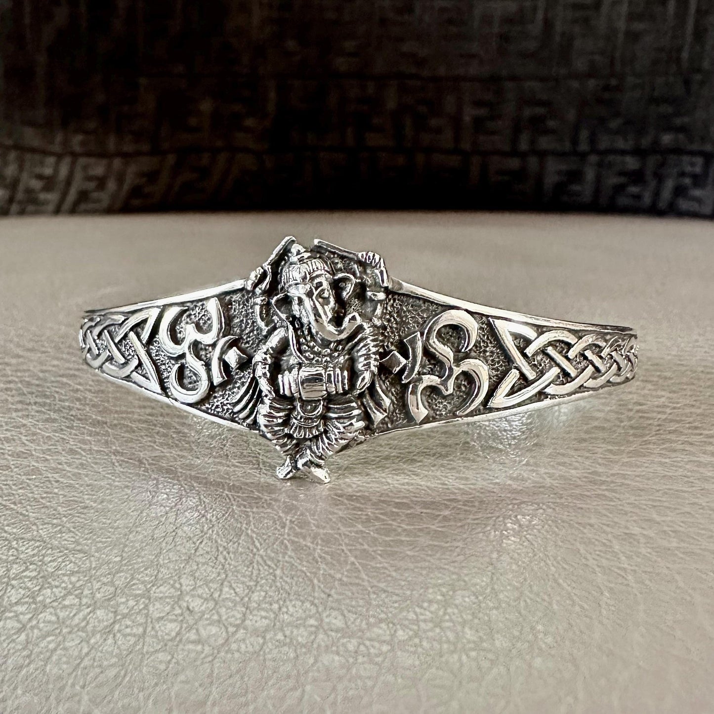 Ganesha Hinduism Elephant God Hindi Deity Cuff Bracelet