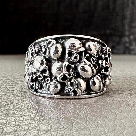 Heavy Skull Punk Gothic Pirate Bones Biker Ring