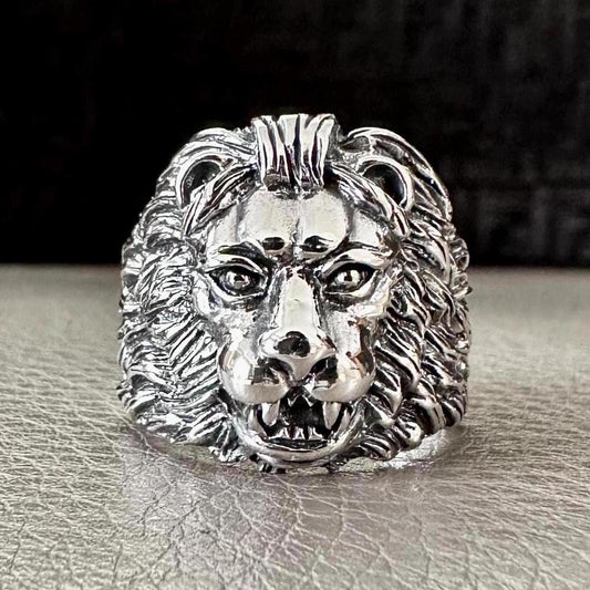Big Lion Zodiac Leo King of Jungle Beast Heavy Ring