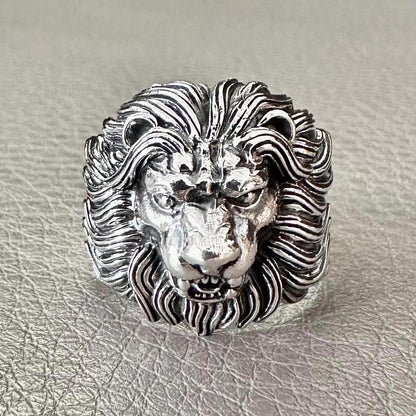 Big Lion Zodiac Leo King of Jungle Beast Heavy Ring