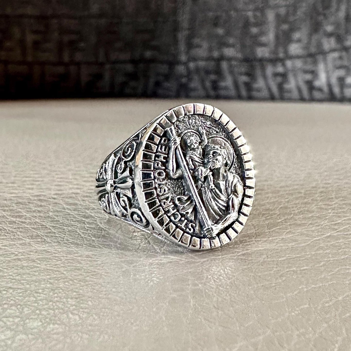Saint Christopher Traveller Amulet Talisman Ring