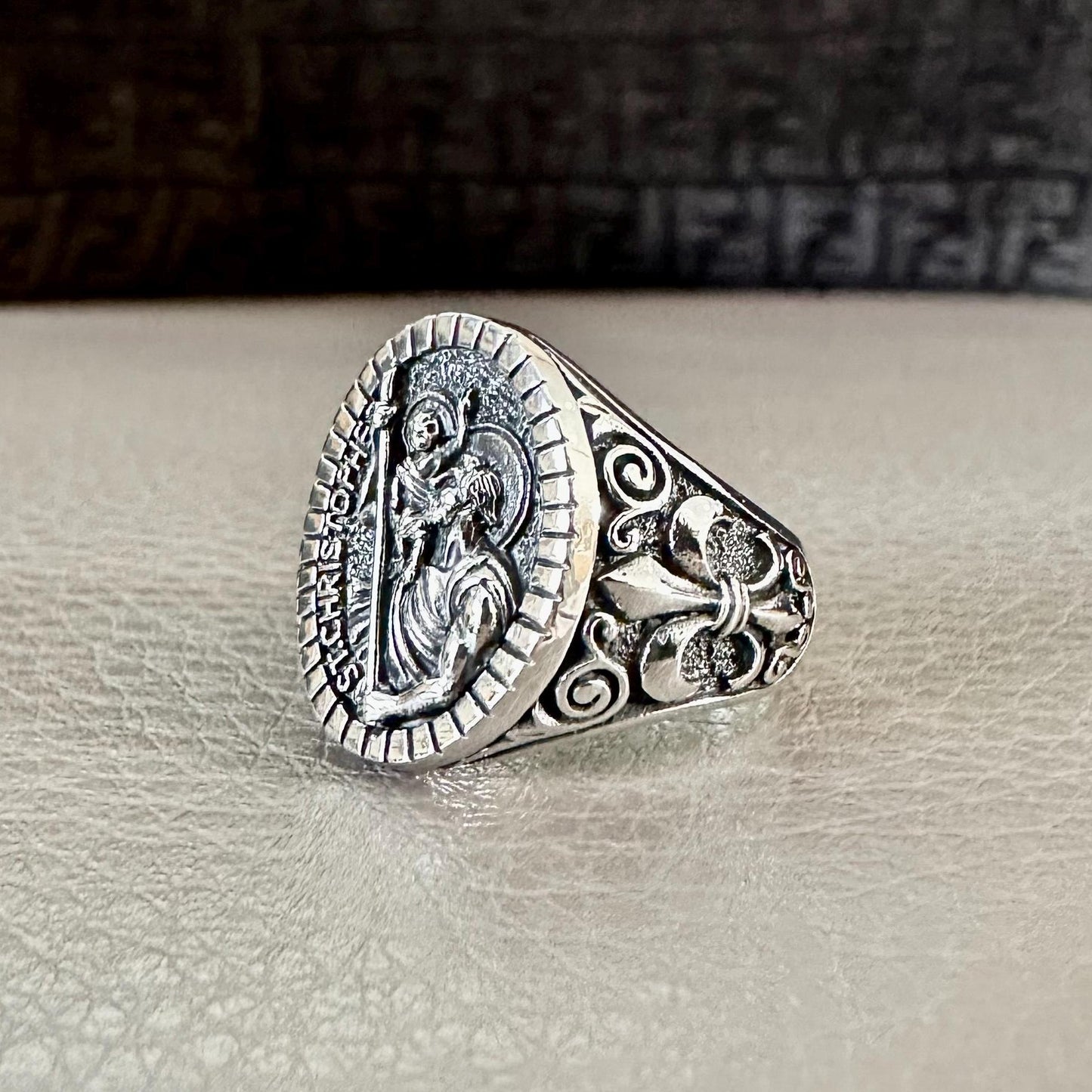 Saint Christopher Traveller Amulet Talisman Ring
