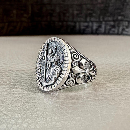 Saint Christopher Traveller Amulet Talisman Ring