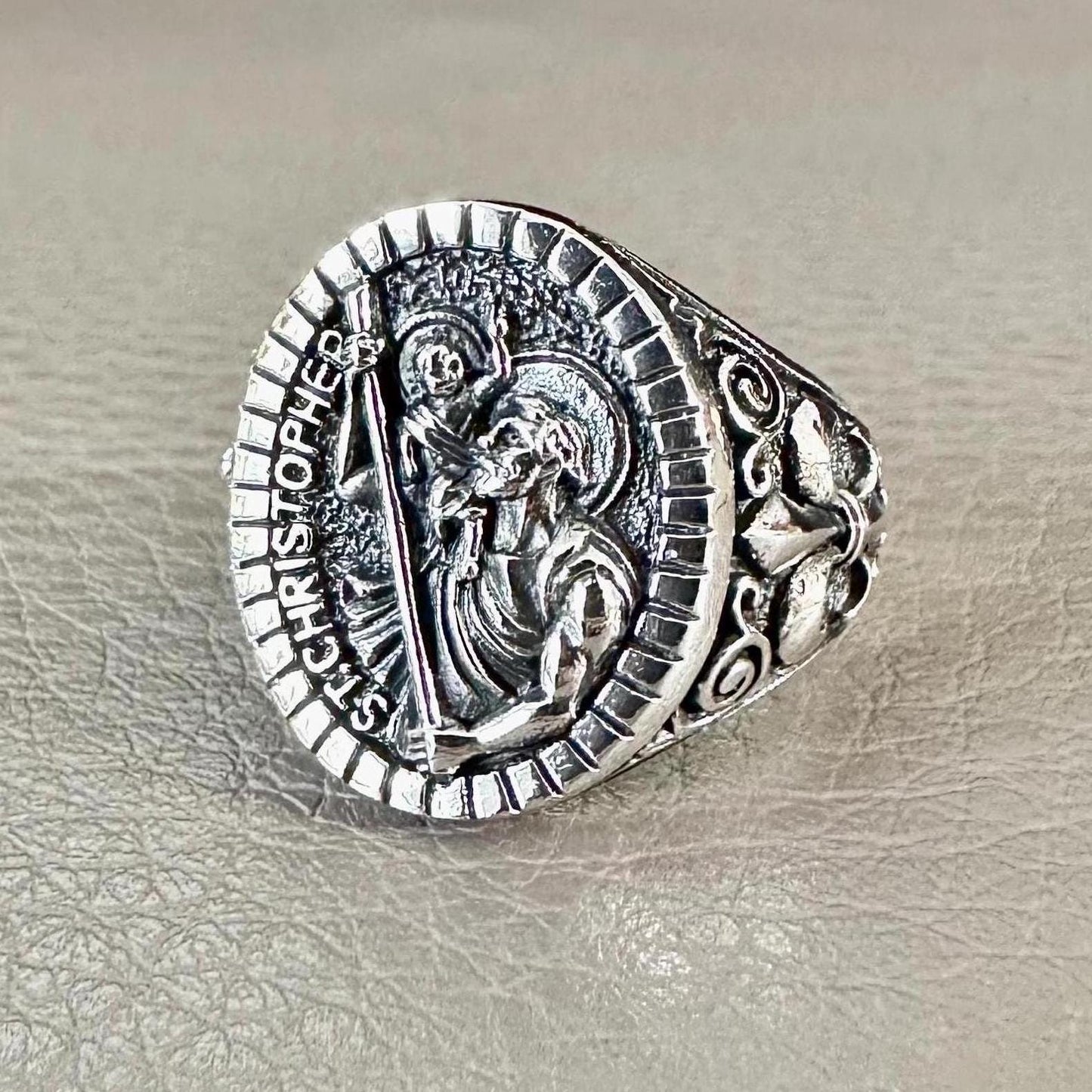 Saint Christopher Traveller Amulet Talisman Ring