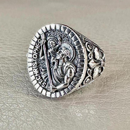 Saint Christopher Traveller Amulet Talisman Ring