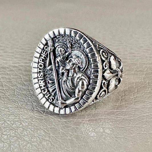 Saint Christopher Traveller Amulet Talisman Ring
