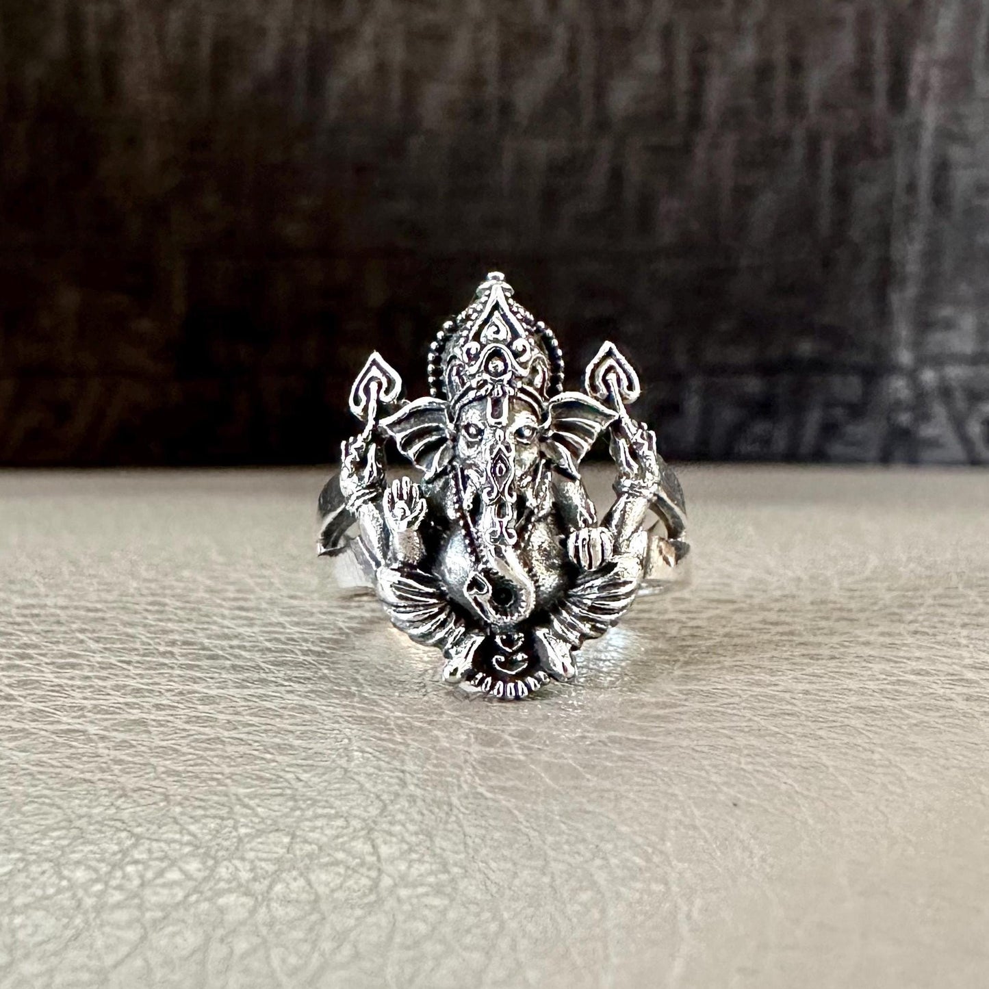 Ganesha Hinduism Elephant Head God Ganapati Deity Ring