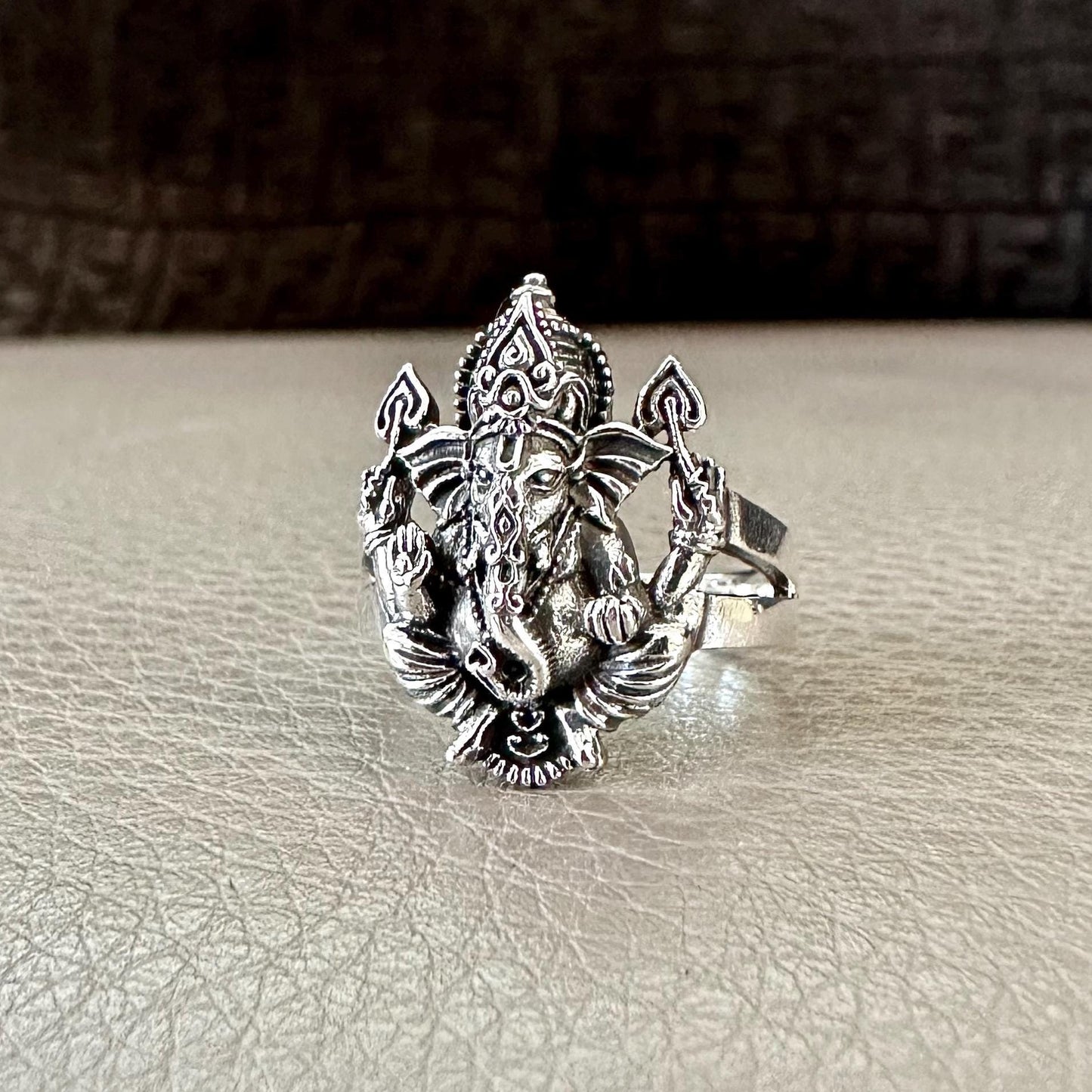 Ganesha Hinduism Elephant Head God Ganapati Deity Ring
