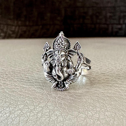 Ganesha Hinduism Elephant Head God Ganapati Deity Ring
