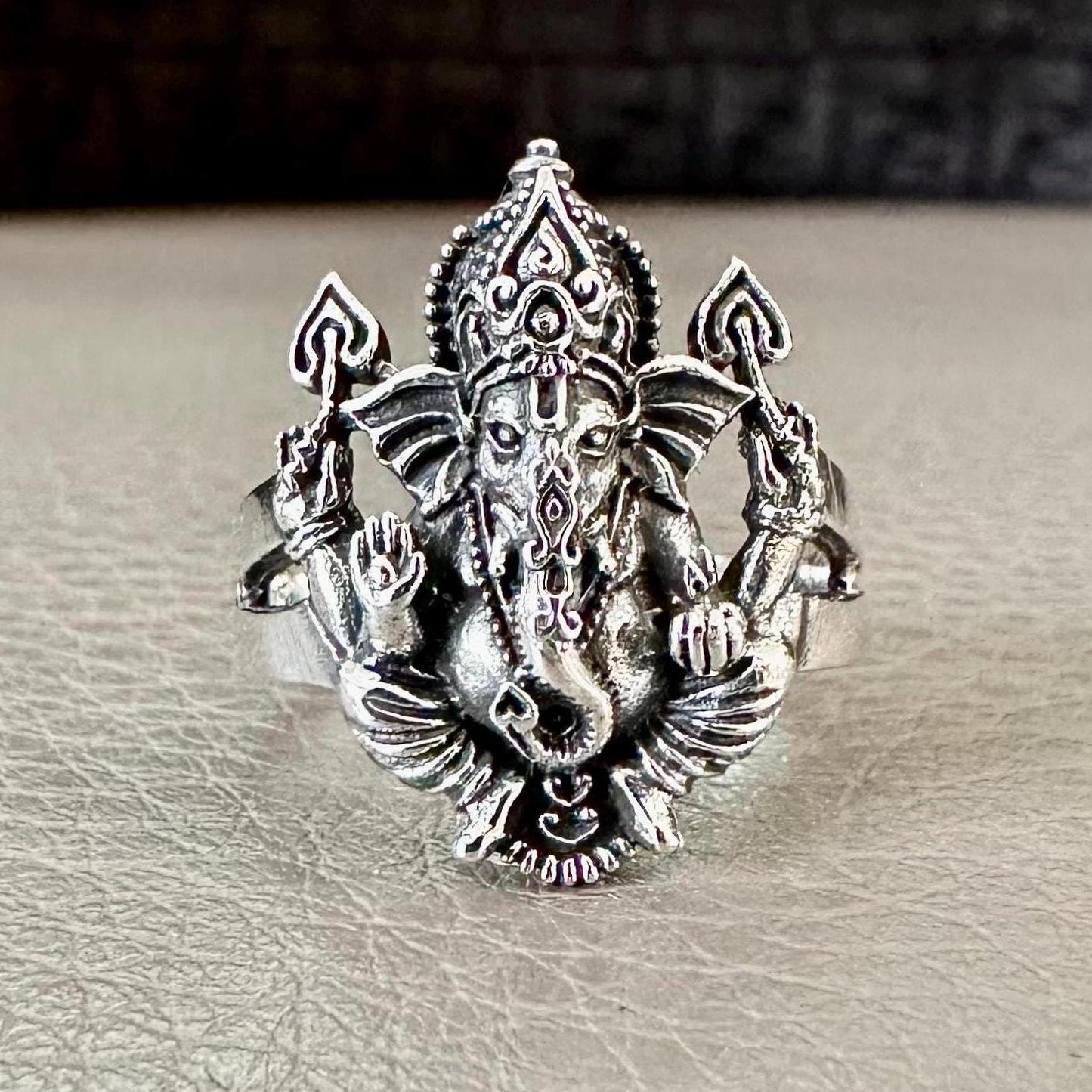 Ganesha Hinduism Elephant Head God Ganapati Deity Ring