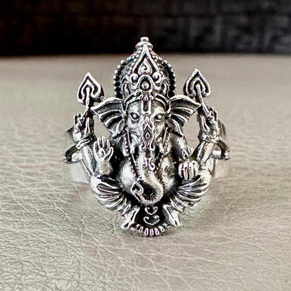 Ganesha Hinduism Elephant Head God Ganapati Deity Ring