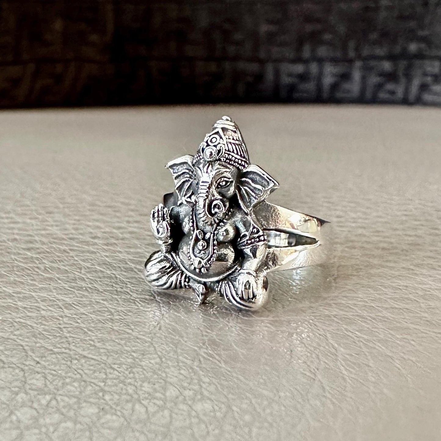 Ganesha Hinduism Elephant Head God Ganapati Deity Ring