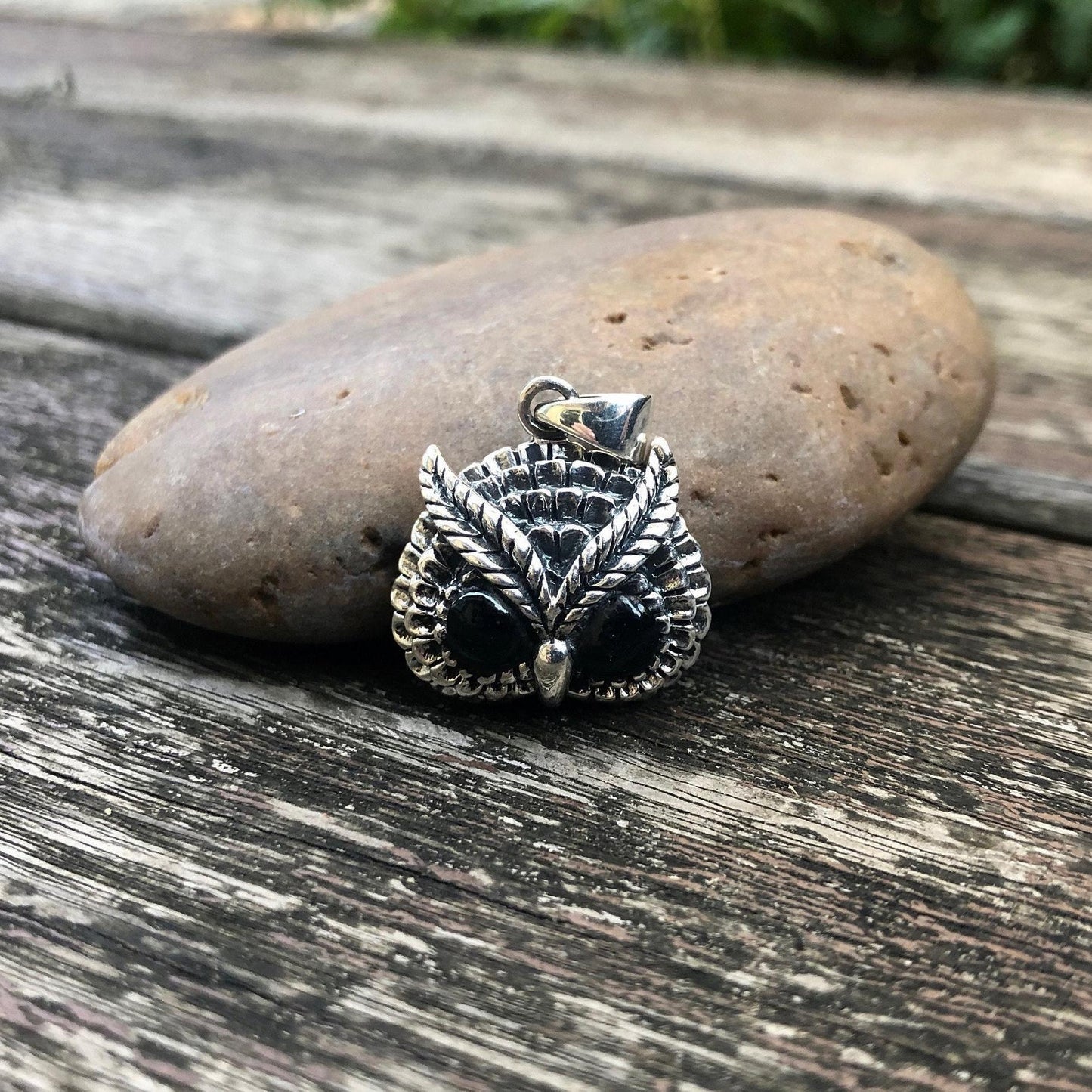 Owl Onyx Stone Pendant/Necklace