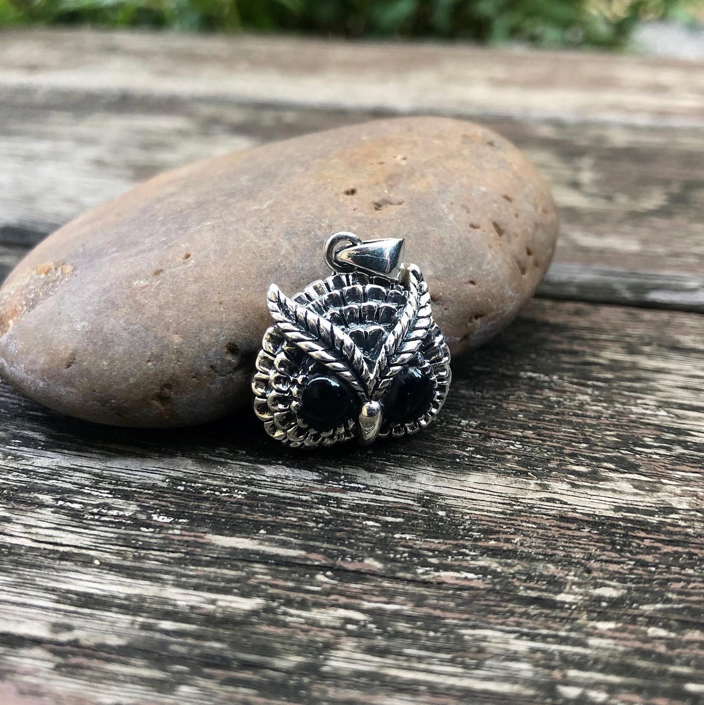 Owl Onyx Stone Pendant/Necklace